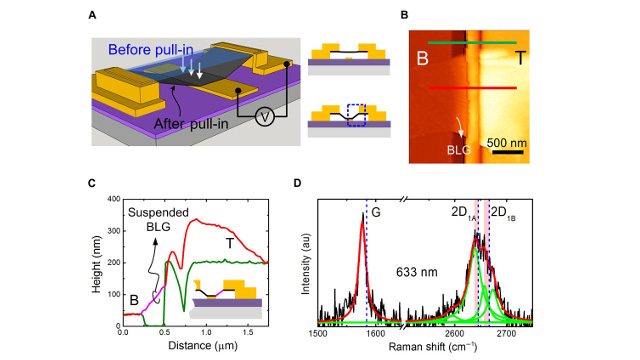 University of Southampton/JAIST - Suspended strained graphene device University of Southampton/JAIST - Suspended strained graphene device
