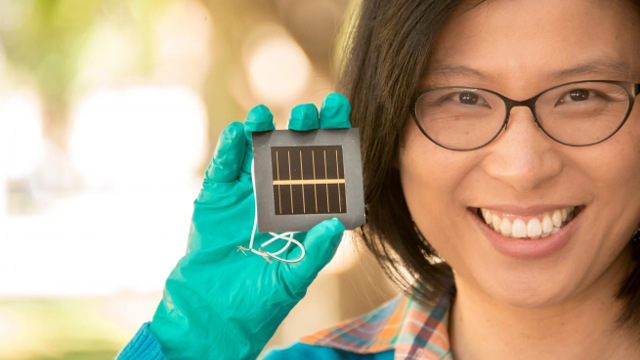 University of New South Wales - Dr. Anita Ho-Baille with new perovskite cell University of New South Wales - Dr. Anita Ho-Baille with new perovskite cell