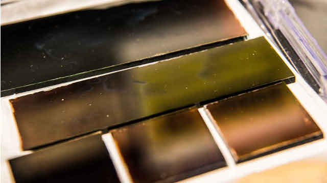 NREL - Samples of solar cells grown using a new perovskite ink NREL - Samples of solar cells grown using a new perovskite ink