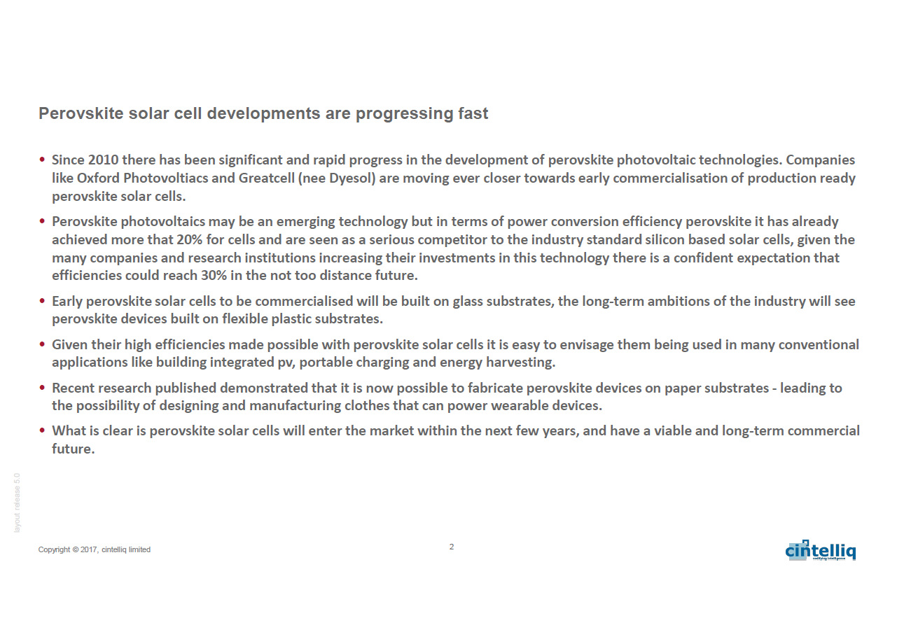 cintelliq - Perovskite patent report sample slides cintelliq - Perovskite patent report sample slides